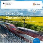 Das Bild zeigt das Cover der "go-cluster" Publikation "Expedition Clusterinitiative"